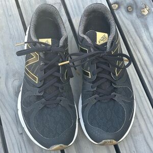 New Balance Black and Gold Vazee Sneakers